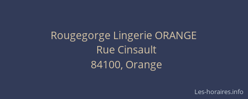 Rougegorge Lingerie ORANGE