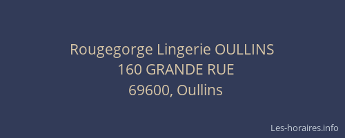 Rougegorge Lingerie OULLINS