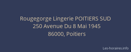 Rougegorge Lingerie POITIERS SUD