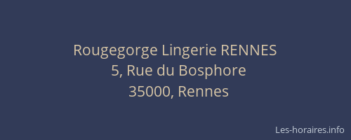 Rougegorge Lingerie RENNES