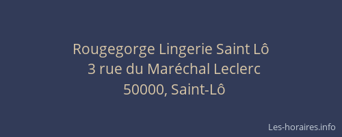 Rougegorge Lingerie Saint Lô