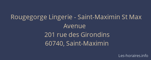 Rougegorge Lingerie - Saint-Maximin St Max Avenue