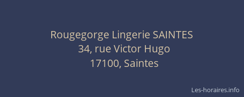 Rougegorge Lingerie SAINTES