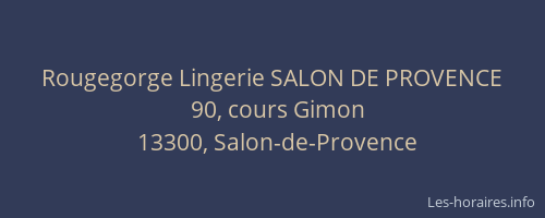 Rougegorge Lingerie SALON DE PROVENCE
