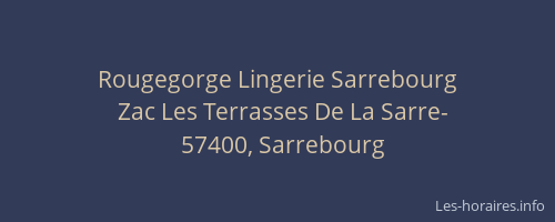 Rougegorge Lingerie Sarrebourg