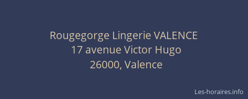 Rougegorge Lingerie VALENCE