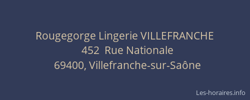 Rougegorge Lingerie VILLEFRANCHE