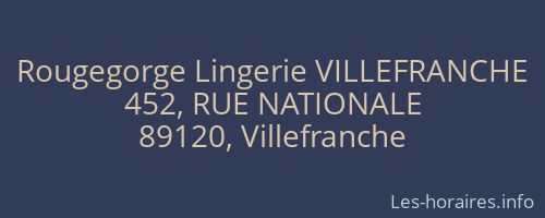 Rougegorge Lingerie VILLEFRANCHE