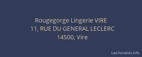 Rougegorge Lingerie VIRE