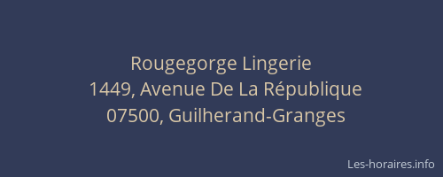 Rougegorge Lingerie