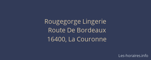 Rougegorge Lingerie