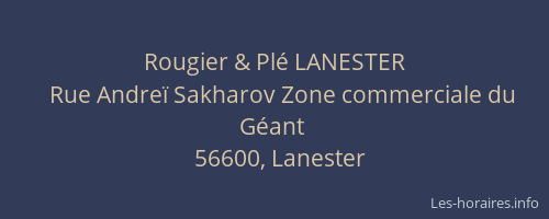 Rougier & Pl&eacute; LANESTER