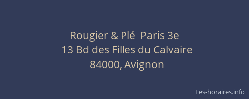 Rougier & Plé  Paris 3e
