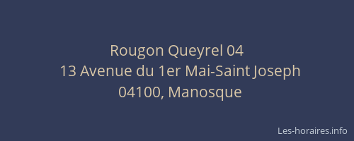 Rougon Queyrel 04