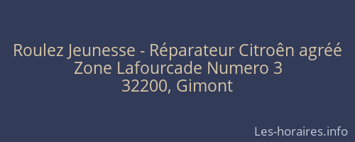 Roulez Jeunesse - Réparateur Citroên agréé