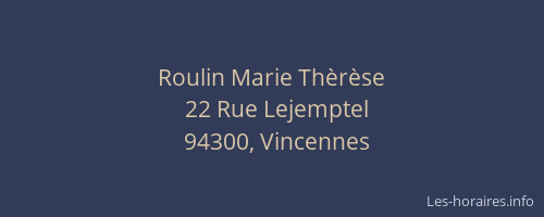 Roulin Marie Th&egrave;r&egrave;se