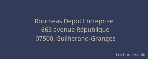 Roumeas Depot Entreprise