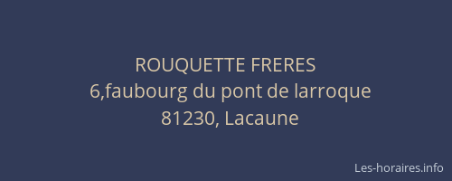 ROUQUETTE FRERES