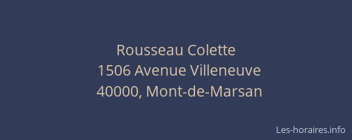 Rousseau Colette