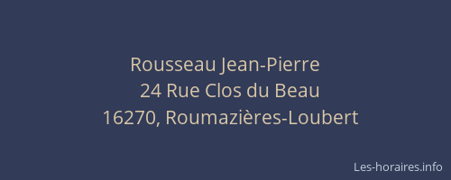 Rousseau Jean-Pierre