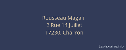 Rousseau Magali
