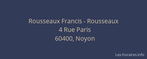 Rousseaux Francis - Rousseaux
