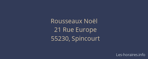 Rousseaux No&euml;l
