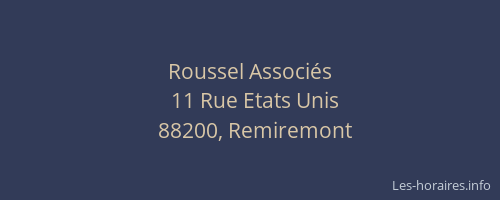 Roussel Associ&eacute;s