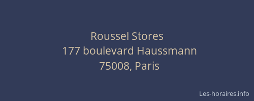Roussel Stores
