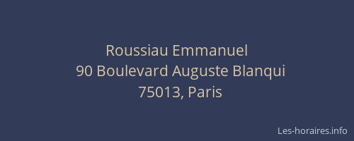 Roussiau Emmanuel