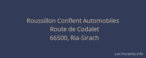 Roussillon Conflent Automobiles