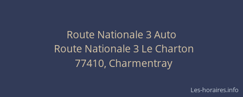 Route Nationale 3 Auto