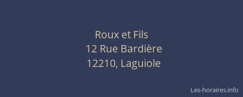 Roux et Fils