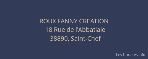 ROUX FANNY CREATION