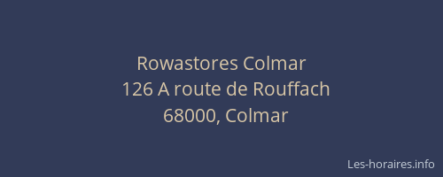 Rowastores Colmar