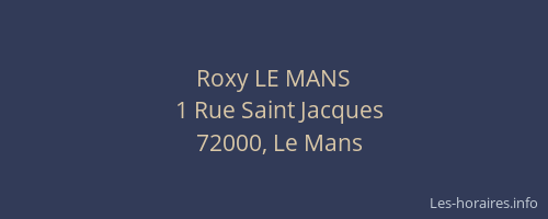 Roxy LE MANS