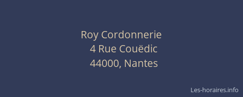 Roy Cordonnerie