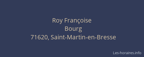 Roy Fran&ccedil;oise