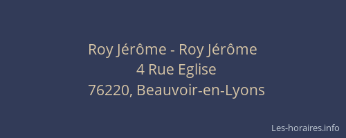 Roy Jérôme - Roy Jérôme