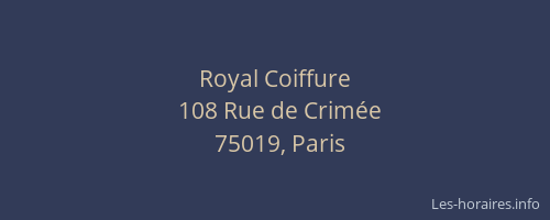 Royal Coiffure