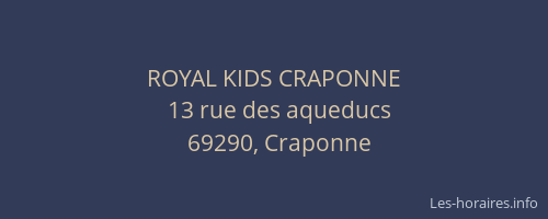 ROYAL KIDS CRAPONNE