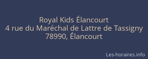 Royal Kids &Eacute;lancourt