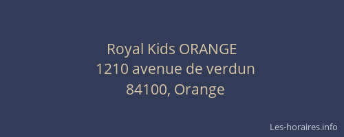 Royal Kids ORANGE