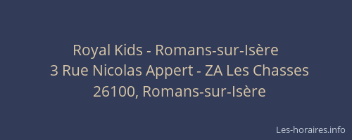 Royal Kids - Romans-sur-Isère