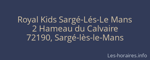 Royal Kids Sargé-Lés-Le Mans