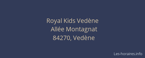 Royal Kids Ved&egrave;ne