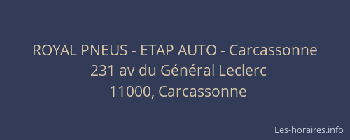 ROYAL PNEUS - ETAP AUTO - Carcassonne