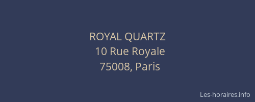 ROYAL QUARTZ