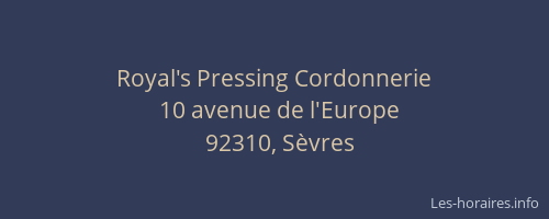 Royal's Pressing Cordonnerie
