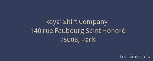 Royal Shirt Company